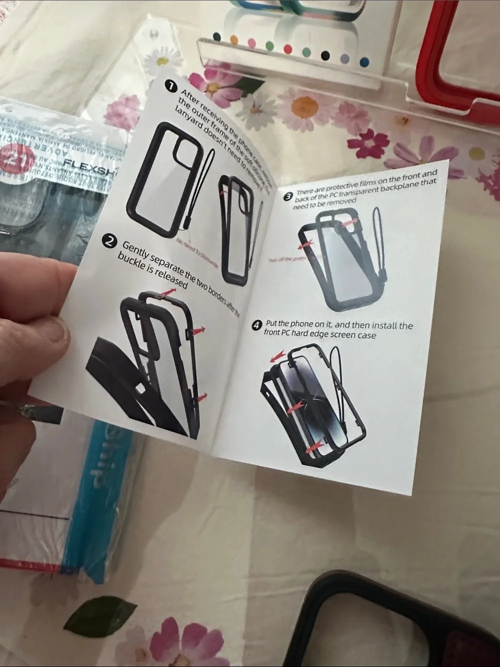 Red Phone Case - Clear Back Protective Case IPhone 12 Pro Max NWT